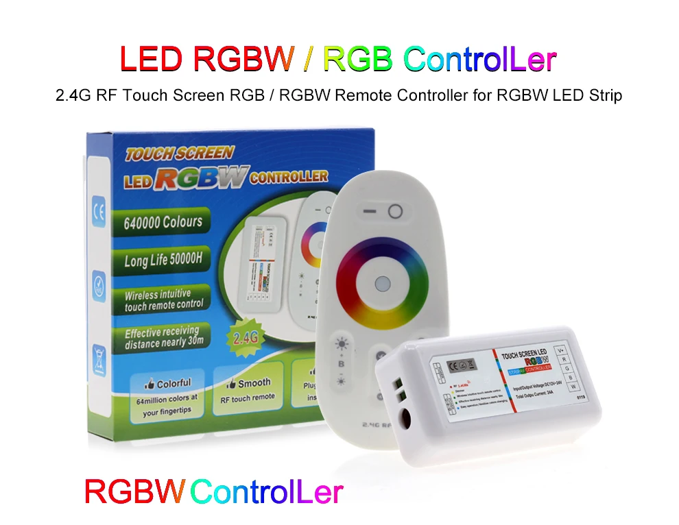 Сенсорный светодиодный led RGB/RGBW управление ler 2,4 г беспроводной DC12-24V touch RF дистанционное управление для RGB/RGBW светодиодные ленты