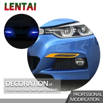 

LENTAI Front And Rear Bumper Reflective Stickers Car-styling For Skoda Rapid Fabia Superb VW Passat B6 B5 T5 Renault clio Logan