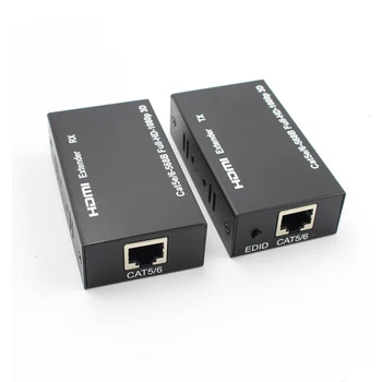 

2Pcs/set HD 1080P HDMI Extender Single Network Cable 60 Meters to RJ45 Network Extender Signal Amplification