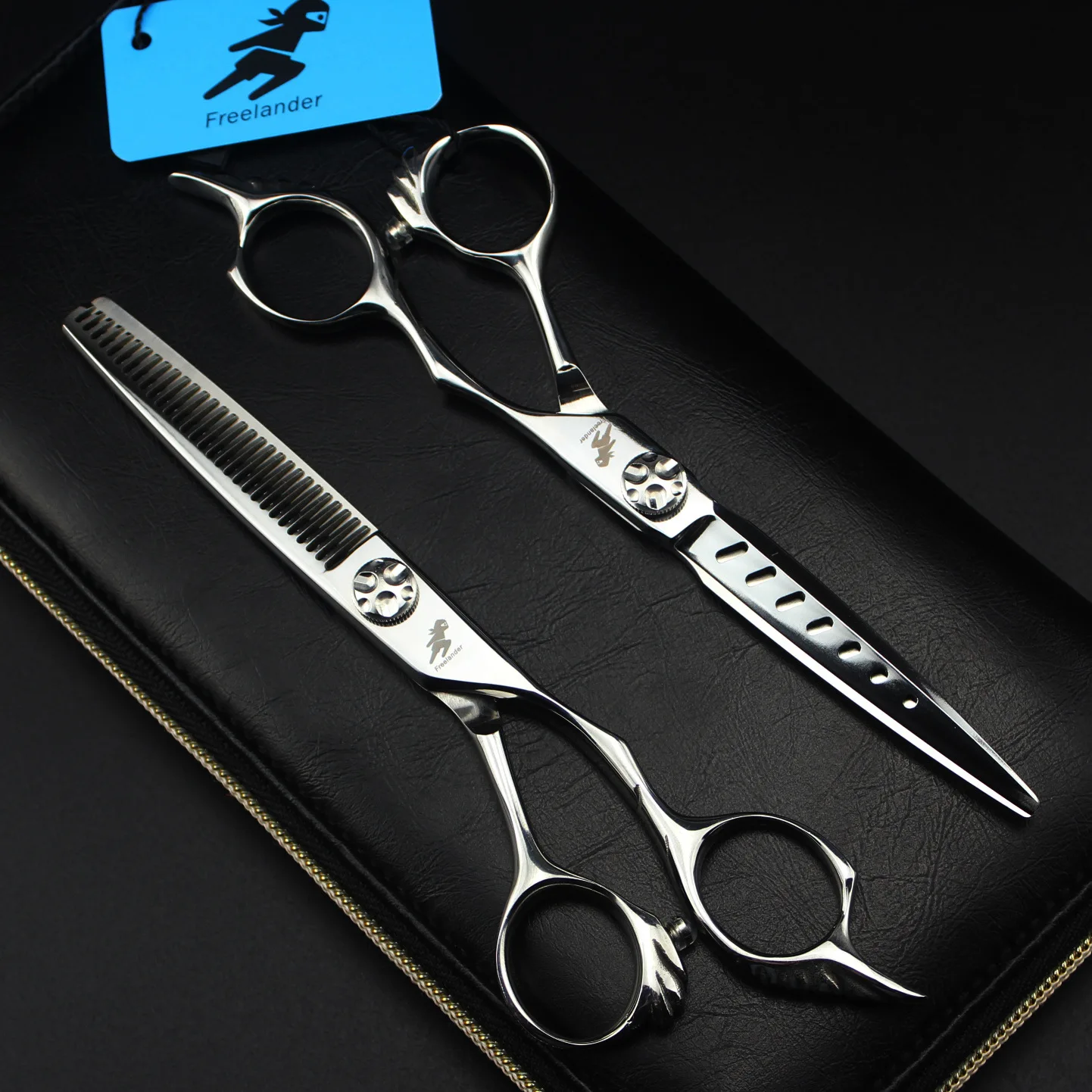 Профессиональные Парикмахерские ножницы для стрижки волос набор парикмахерских ножниц высокого качества салон 6,0 дюймов ножницы для волос с отверстием