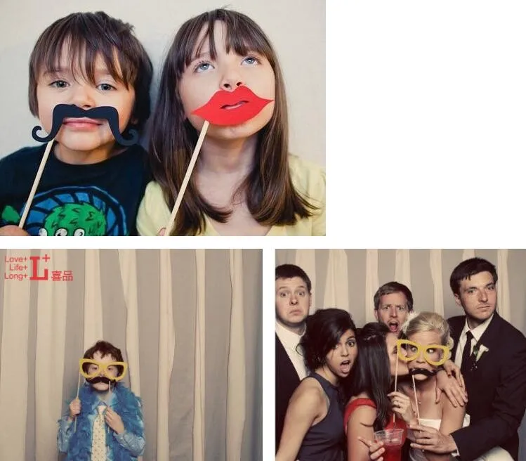 58 шт./компл. Photo Booth Реквизит DIY Маска Усы красные губы палка реквизит свадьба день рождения для рождественской вечеринки