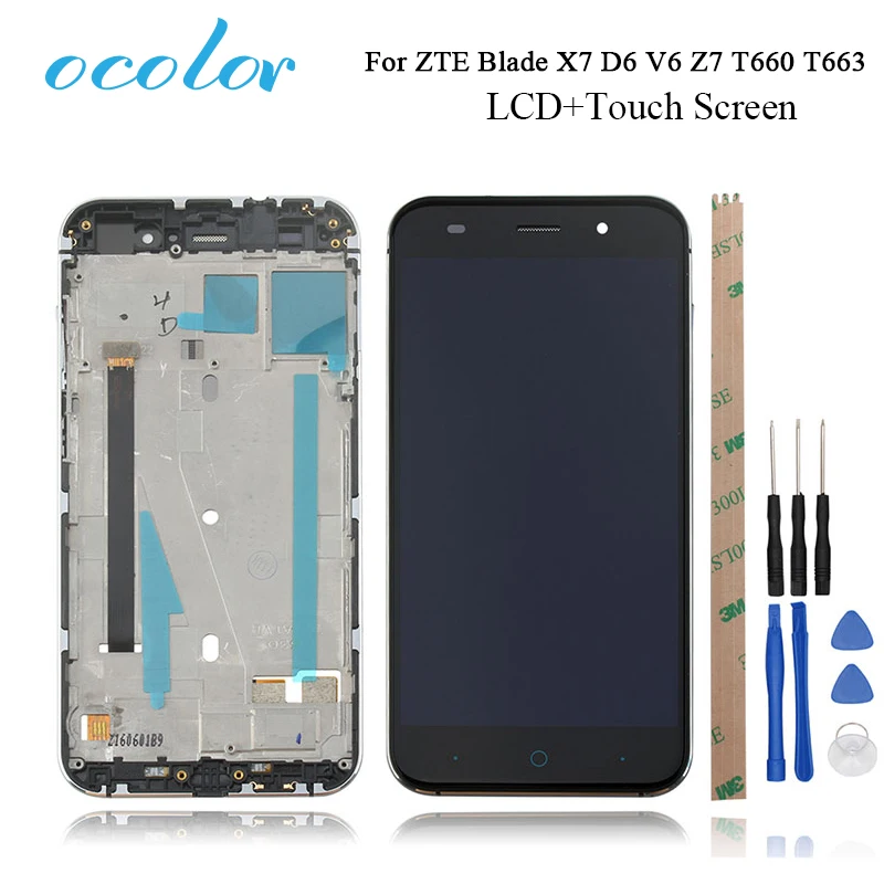 Ocolor для ZTE Blade X7 D6 V6 Z7 T660 T663 ЖК дисплей + Сенсорный экран с рамкой 5 0 дюймов в сборе