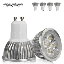4 шт./компл. мощный прожектор повышенной яркости светодиодный лампочка, Светодиодный прожектор 4 Вт Bombillas GU10 пятно света лампада светодиодный лампы 86-265 V теплый белый