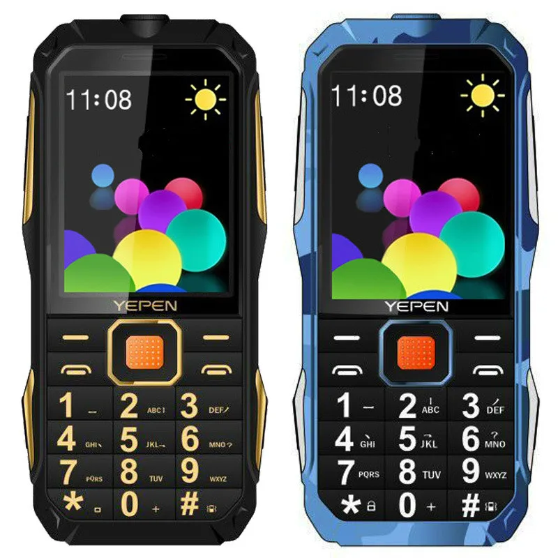 Yepen Y698 Wireless Analog Tv Flashlight Fm Radio 2800mah Dual Sim Power Bank Rugged Mobile Cell Phone