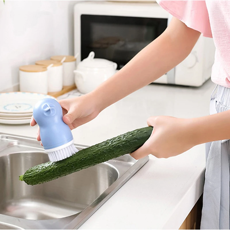 

1pc Multi-functional Cartoon Bird Drilled Nylon Creative Fruit And Brushes for Vegetables Kitchen Tools Cleaning Brush