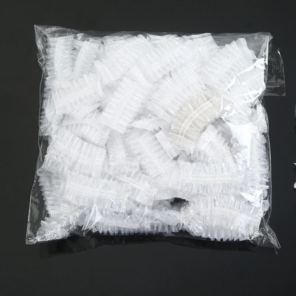 

100 Pcs Disposable Hairdressing Earmuffs Salon Clear Ear Cover Ear Protection Hair Dye Protect Cap Hair Styling Tool
