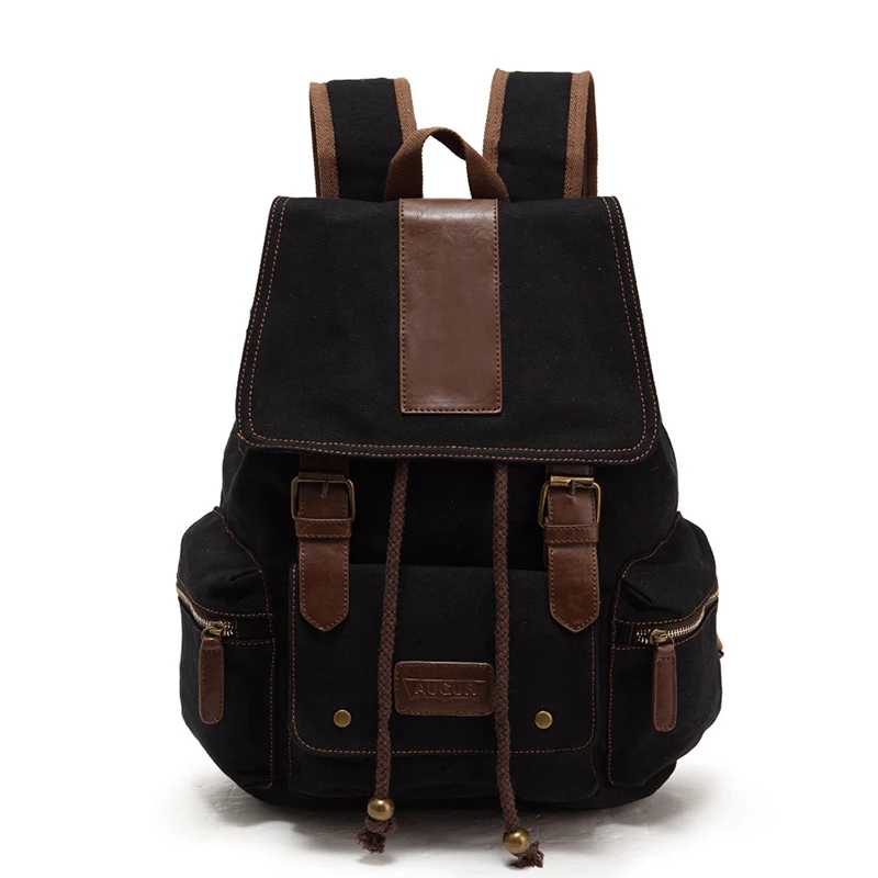 

new fashion 15 inch laptop backpack wear-resisting canvas mountaineering casual men bag multi-function men school backpack