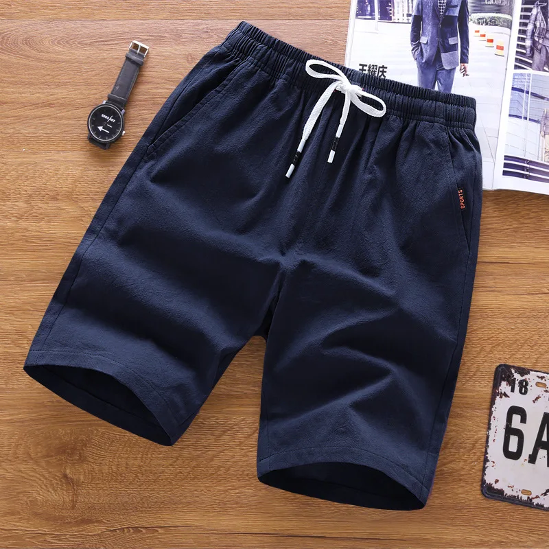 

Juventus 2019 Summer Cotton Fabric Beach Shorts Men Loose Solid Color Maillot De Bain Homme Maillot De Bain Homme Large Size