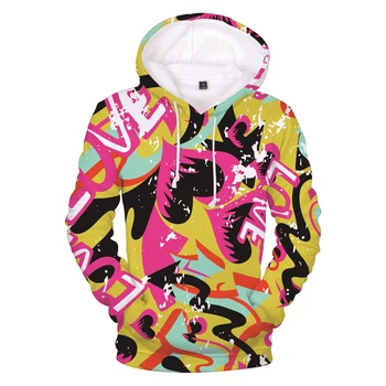 

LUCKYFRIDAYF Doodle Cool Hoodies 3D Print Sweatshirts Hip Hop Hoodies Sweatshirt Male Female Hip Hop Street Casual Clothes