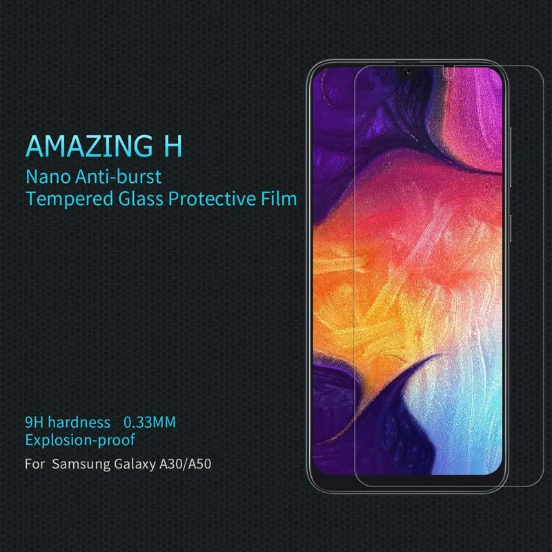 

for Samsung Galaxy A30 glass screen protector 6.4" Nillkin tempered glass for Samsung Galaxy A30 protective film protection