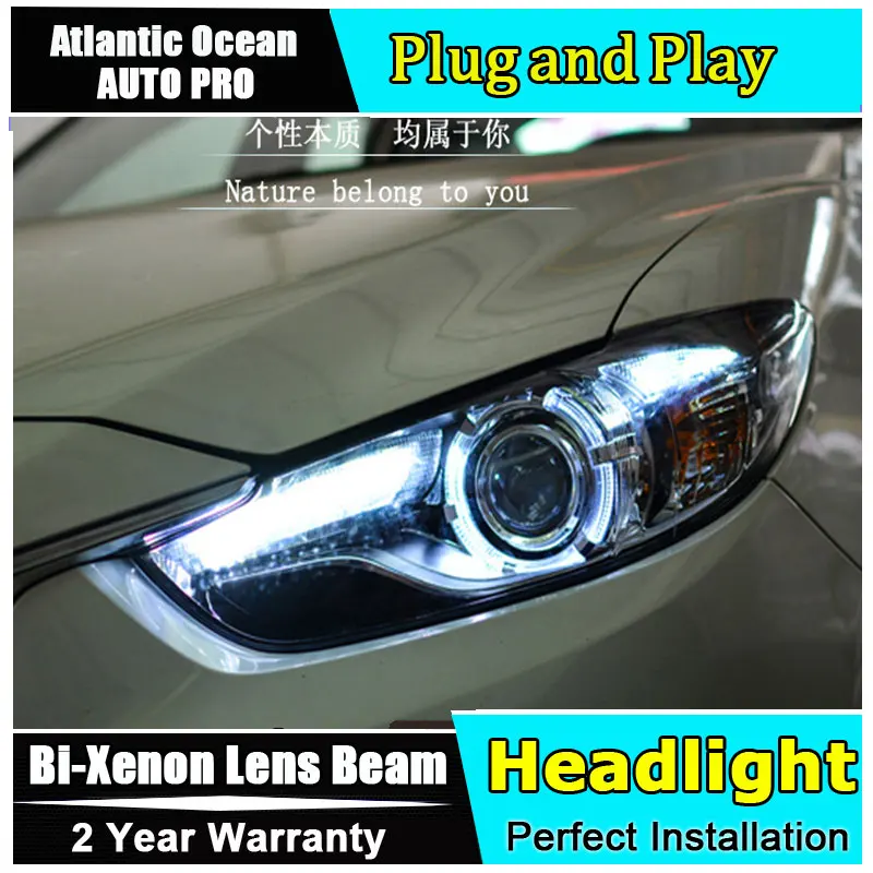Perfect Car Styling New For Mazda 6 led headlights 2014-2016 Led Mazda Atenza head lamp Angel eye led drl HID KIT Bi-Xenon Lens low beam 4 Perfect Car Styling New For Mazda 6 led headlights 2014-2016 Led Mazda Atenza head lamp Angel eye led drl HID KIT Bi-Xenon Lens low beam 4