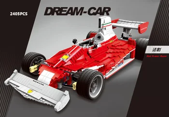 

Hot dream-car moc building block Ferra France shadow F1 racing car model moc assemblage bricks toys collection for kids gifts