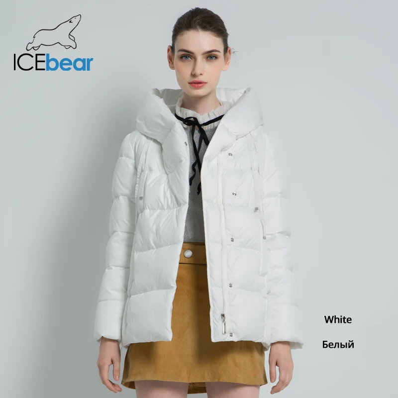 ICEbear new winter women's coat brand clothing casual ladies winter jacket warm ladies short hooded Apparel GWD19011 - Цвет: G002