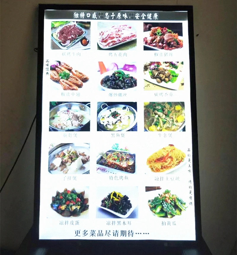 

5 Units Ultra Slim Magnetic Aluminum Frame LED Menu Poster Illuminated Boards A1 Light Box Signs for Restaurant