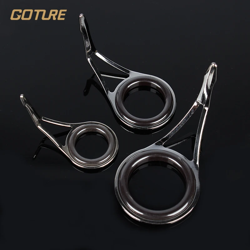 Goture 35 pcs Saltwater Fishing Rod Tip Stainless Steel Guides Rings Repair Kit DIY Variety of