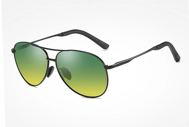 Антибликовые Новые солнцезащитные очки ночного видения, мужские брендовые дизайнерские очки пилота, Модные поляризованные очки для ночного вождения, улучшенный светильник, B971 - Цвет линз: black day night