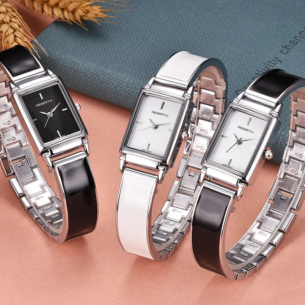 

REBIRTH Fashion Women Dress Watch Luxury Brand Quartz Lady Stainless Steel Bracelet Watch Casual Clock Montre Femme Reloj Mujer