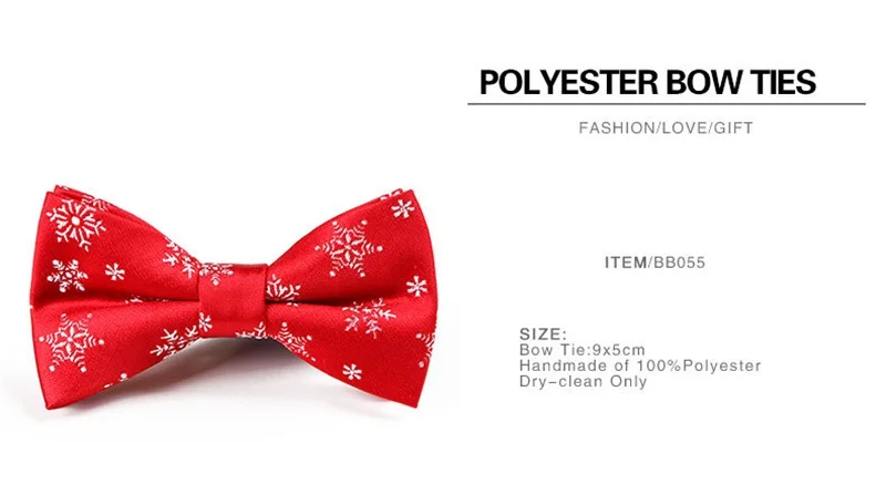 Детский Рождественский бантик, галстуки для маленьких мальчиков, рубашка со снежинками, полиэстер, бант для детей, новогодние Галстуки, подарки