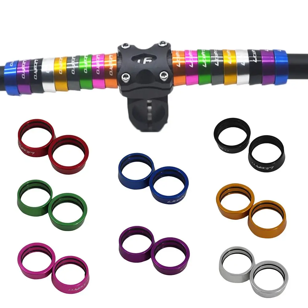 

2PCS Bicycle Seatpost Handlebar Spacing Ring Straight Handle 25.4mm Handlebar Aluminum Alloy Ring Folding Bike Special