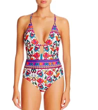 Hot 2017 Women Floral Printed One-Piece Bikinis Set Swimsuit Swimwear Bathing Suit Beachwear Bikini
