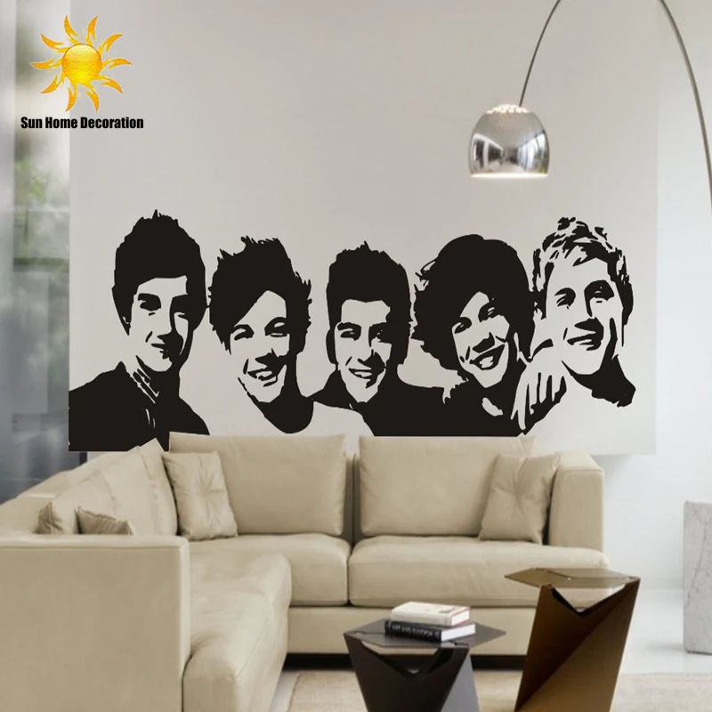 Diy Black Wall Sticker One Direction Poster Girls Bedroom