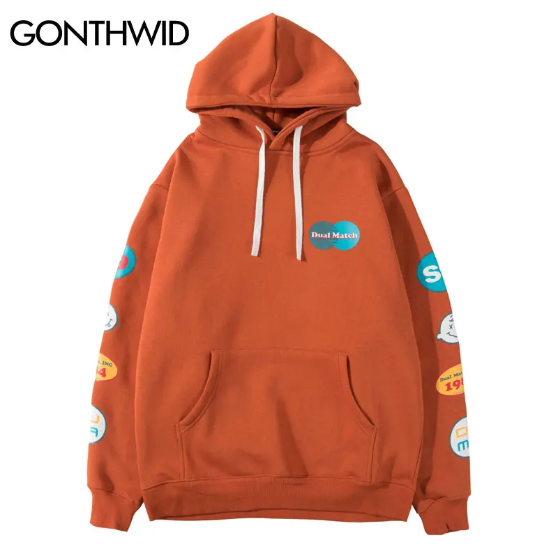 

GONTHWID Sleeve Graffiti Graphic Print Hoodies Hip Hop Casual Pullover Hooded Sweatshirts Streetwear 2019 Fashion Harajuku Tops