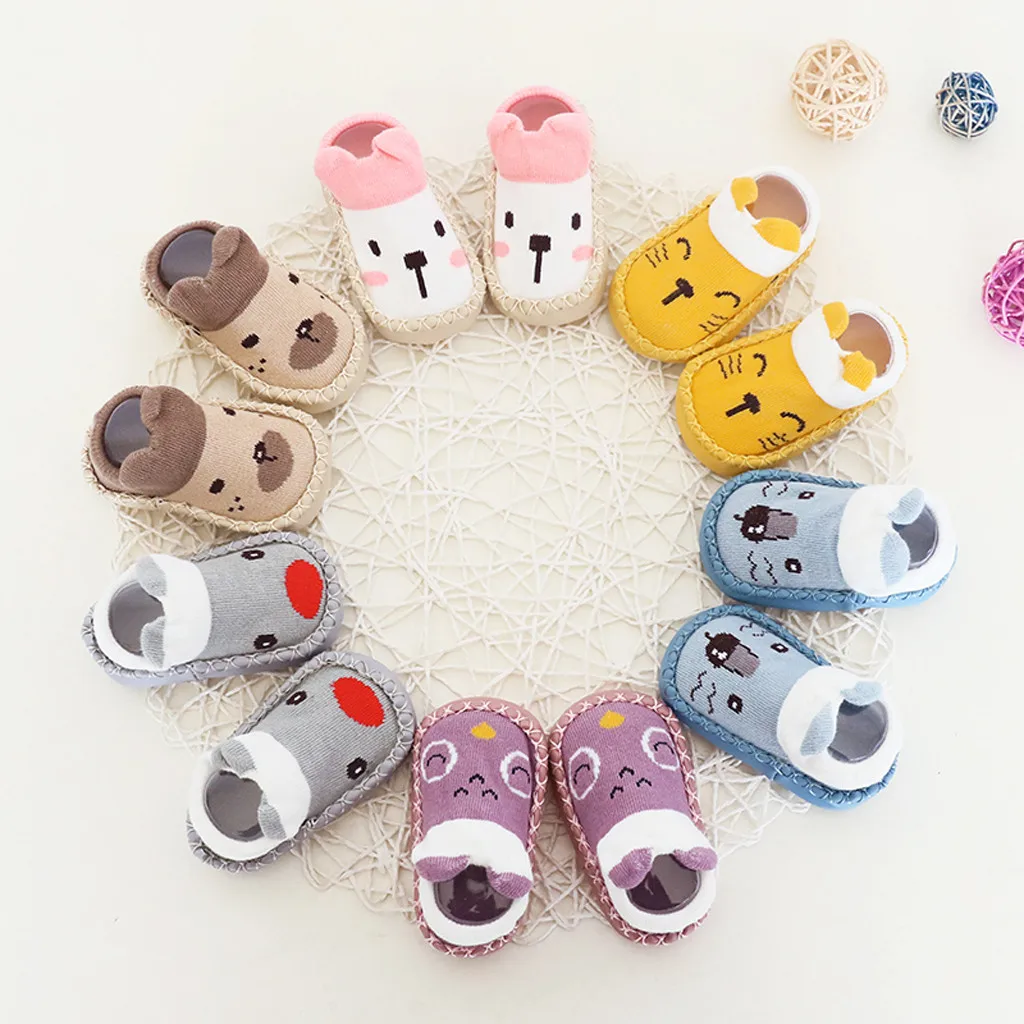 

kids socks non slip Cartoon funny socks cotton Newborn Baby Girls Boys Anti-Slip Socks Slipper Shoes Boots skarpetki #y2