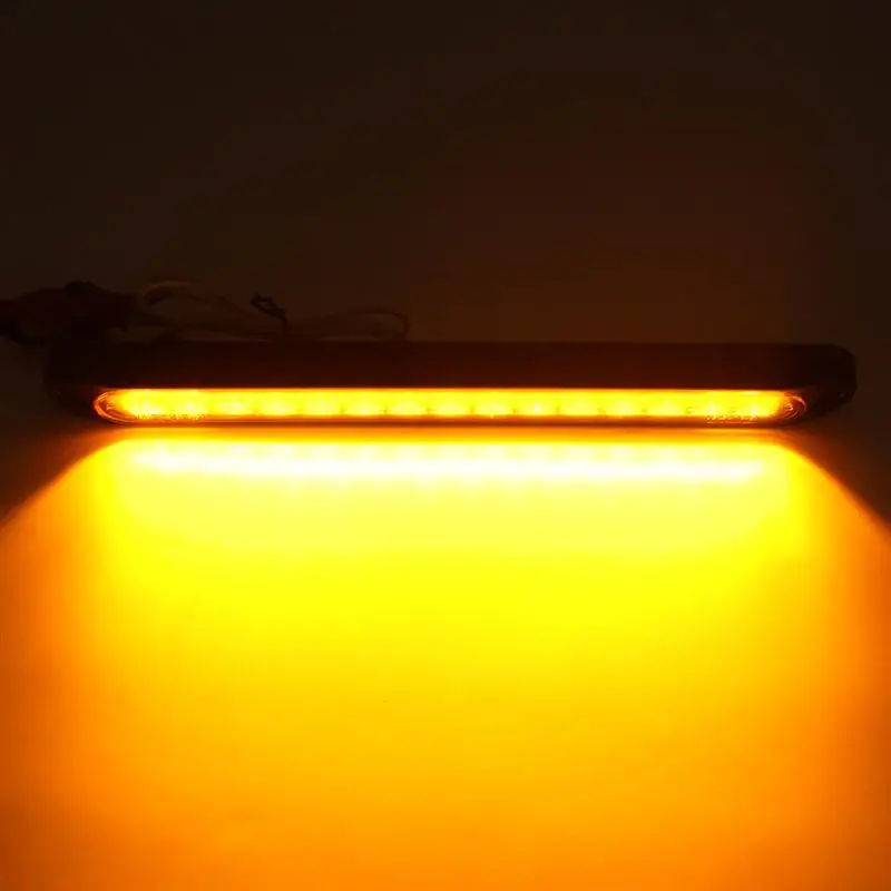 1 Pcs Car LED Rear Tail Light Ultra Slim Stop Brake Lamp for Automobiles Bus Truck Trailer 12V 24V Red Yellow White