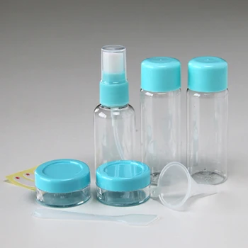 

New Travel Bottle with Spray bottle Empty Cosmetic Container Refillable Essential Oil Plastic Jar Atomizer Shampoo Cream Jar
