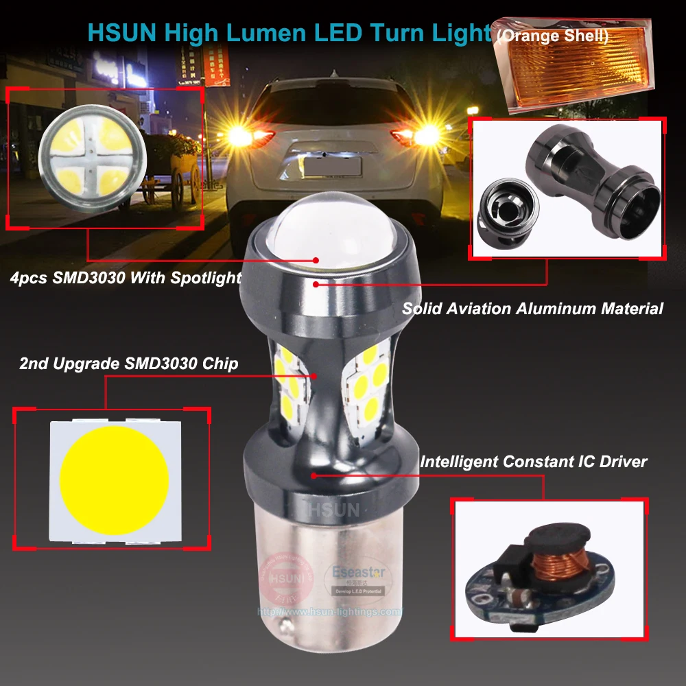 BA15S-16 SMD3030-W-3-Turn-Light