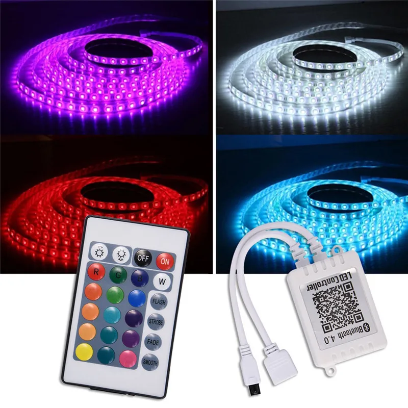 

1PCS Infrared Bluetooth RGB Led Controller Wireless Mini Controller DC 12V 24V 7 Color LED Light String Controller 3-Way 4-Pin