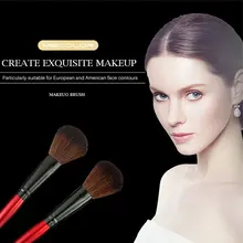 MECOLOR Wood Handle Makeup Brushes For Face Powder Synthetic Hair Blush Brush Foundation cosmetics Beauty Tools kit Maquiagem