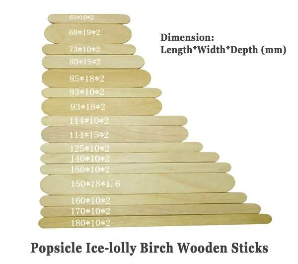 48 Brand New & Sealed Spare Wooden Lollypop Ice Lolly Wood Sticks 2 Packs of 24 