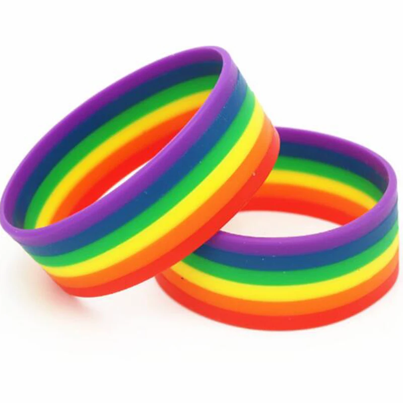 20 шт Быстрая безопасный браслет с символикой ЛГБТ геи гордость Браслет «Радуга» браслет для гей лесби Вечерние