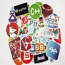 

72Pcs Internet Java JS Php Html Cloud Docker Bitcoin Programming Language APP Logo Cool toy Stickers for Laptop Car DIY Stickers