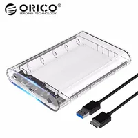 ORICO 3139U3 3,5 дюймов прозрачный корпус HDD USB 3,0 5 Гбит SATA3.0 Поддержка UASP 8 ТБ диски для Тетрадь настольный ПК