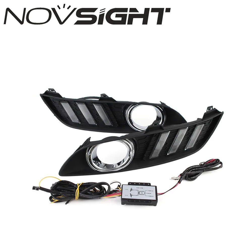 

NOVSIGHT Auto Car LED DRL Driving Daytime Running Light Turn Signal White Yellow For Nissan Sylphy 2012-2015 D25