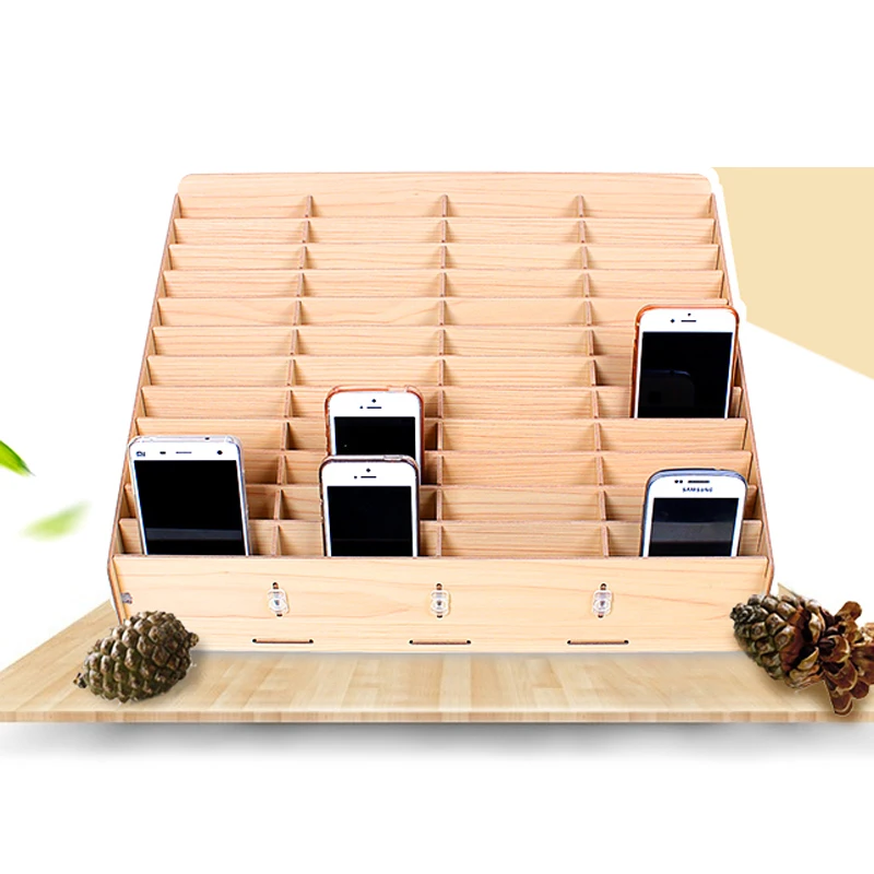 Деревянный Кронштейн для мобильного телефона управление коробка для хранения рабочего стола офиса Конференц-сетка мульти стеллаж для сотового телефона магазин дисплей