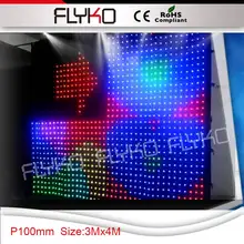 Группа СВЕТОДИОДНЫЙ занавес портативный светодиодный сценический костюм P10 3x4 м
