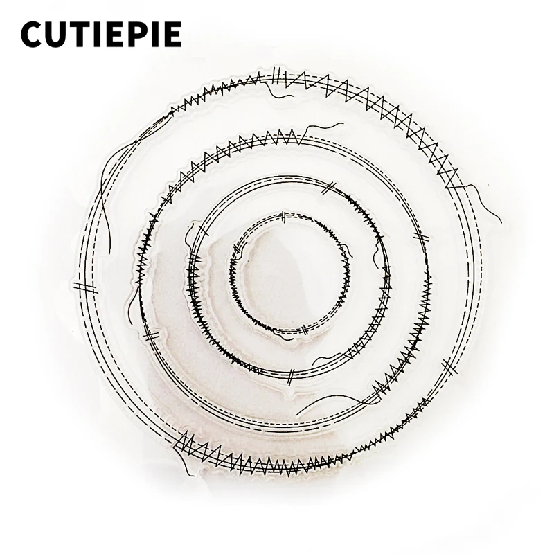

Sewing Thread Round Transparent Clear Stamps DIY Silicone Seals Scrapbooking/Card Making/Photo Album Decorative Sheets