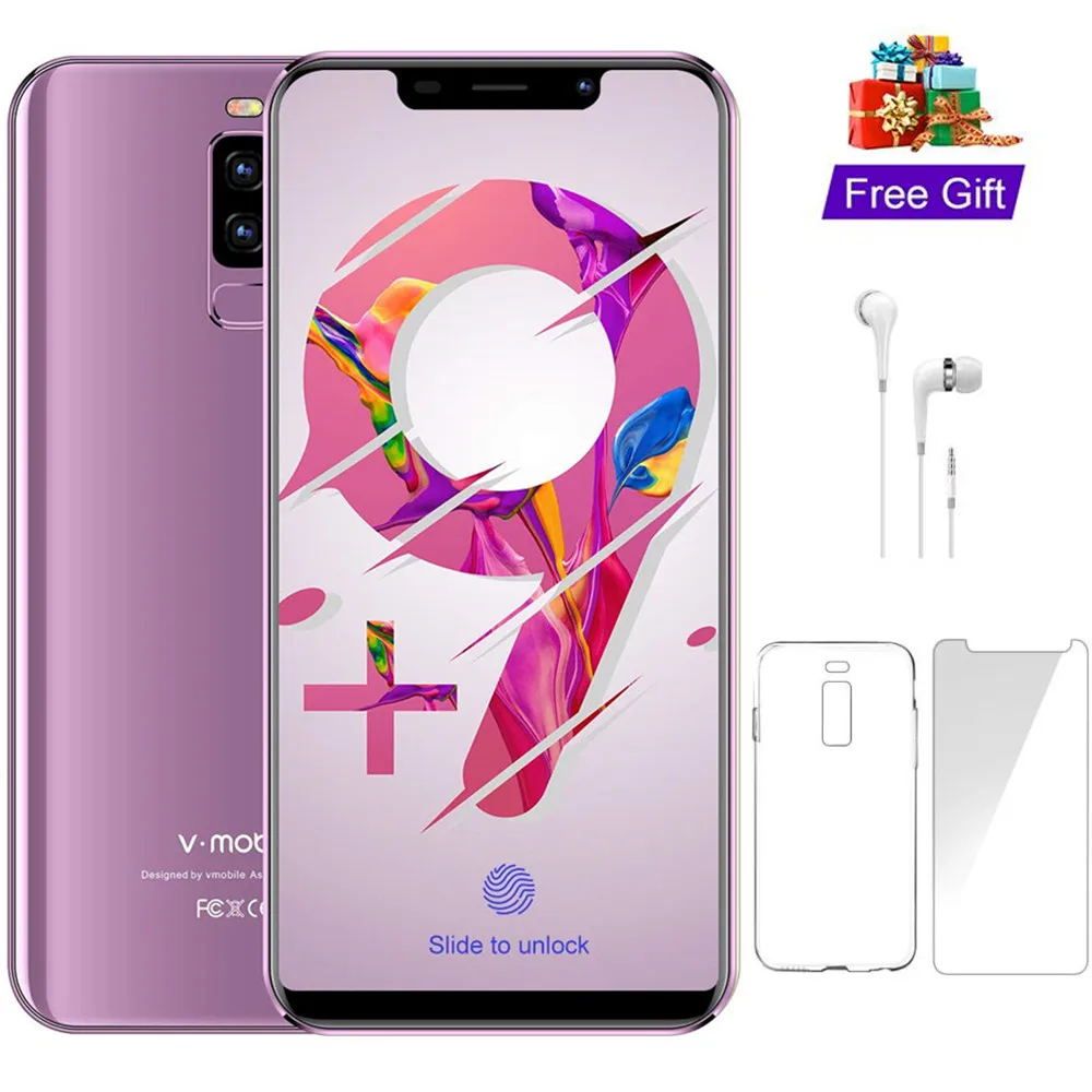 TEENO VMobile S9 + мобильный телефон Android 8 1 5 84 &quot19:9 полный экран 3 ГБ 16 Гб 13MP камера 4G