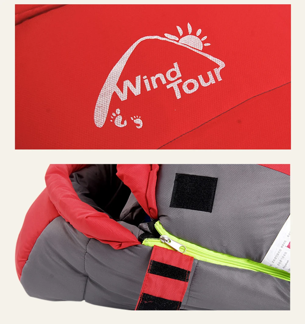 Windtour Winter Warm Cotton Sleeping Bag for Camping
