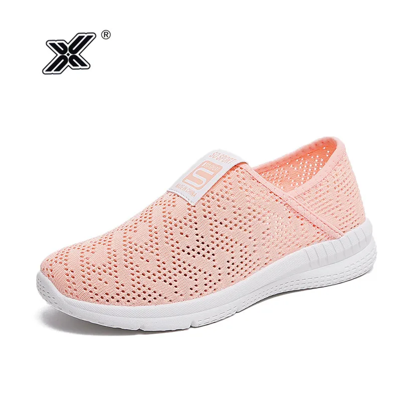 

2019 hot sale elegant outdoor casual women shoes Knitting fitness summer white women sneakers slip-on cloth-shoes zapatos mujer