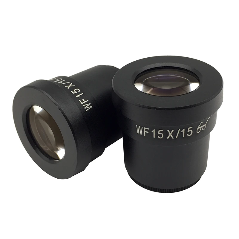

2PCS Wide Field WF15x Field of View 15 mm Stereo Microscope Eyepiece Mounting Size 30 mm WF15x/15 Optical Lens Free Shipping