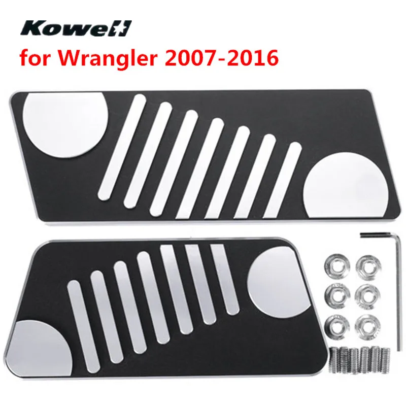 

2PCS Car Pedal Pads for Jeep Wrangler 2007-2016 Foot Fuel Gas Brake Pedals Plate Cover Face Interior Accessories Parts Repair