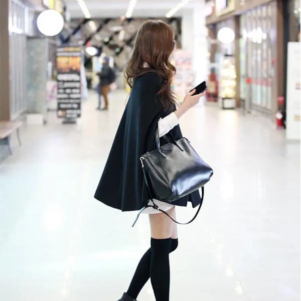 2019 Newly Hot Women Lady Cloak Poncho Coat Loose Fashion Outwear Medium Length Clothing For Winter MSK66