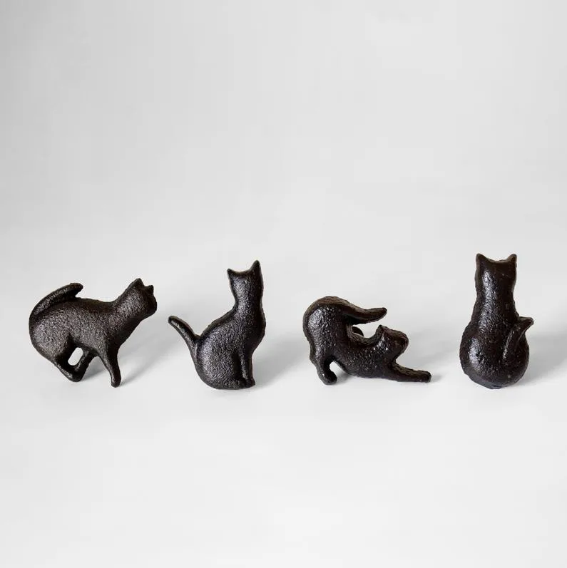

FAST SHIPPING Creative Iron Cat shaped Drawer Knobs Cabinet Pull Door hardware Matt Black Color Cabinet Knobs