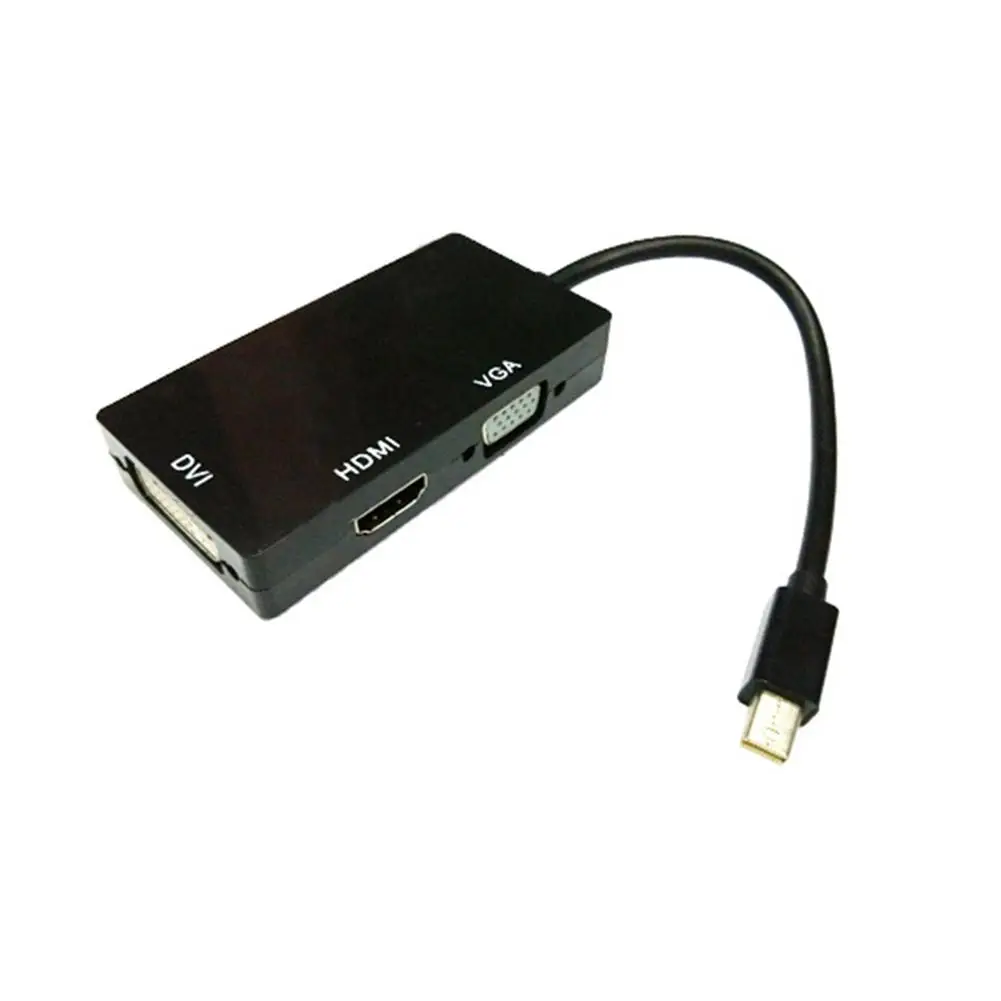 3 в 1 Mini display port MINI DP штекер HDMI DVI вставной конвертер для VGA адаптер кабель Apple MacBook Air