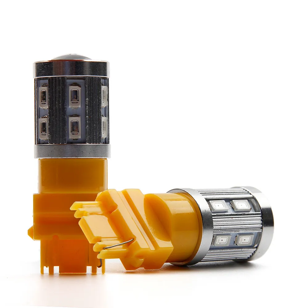 Универсальные 3156 3157 Автомобильные светодиодные лампы 12SMD 5730 Ксеноновые белые W21/5