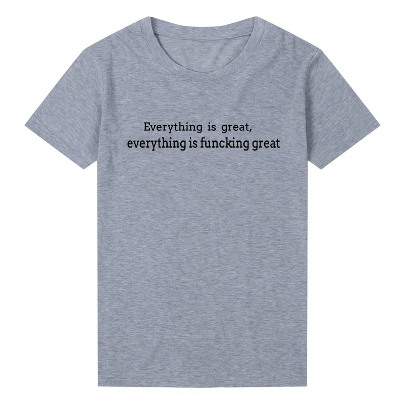 Pkorli Louis Tomlinson T-Shirt Women Everything Is Great Everything Is Funckin Great Letters Printing Women'S Clothing Tops